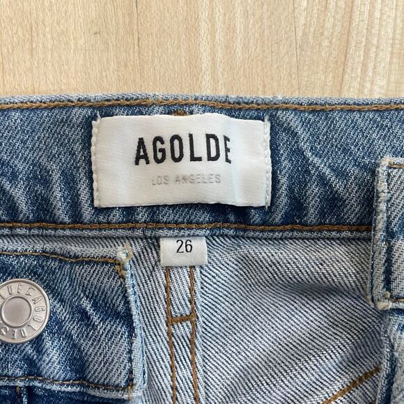 AGOLDE Riley Jeans High Rise Straight Crop A056B-1255 Size - Picture 5 of 8